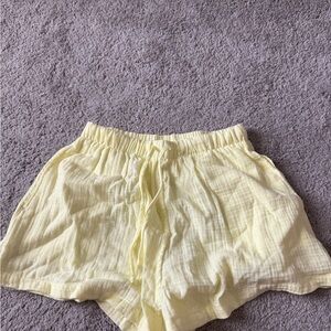 Colsie High Waist Yellow Shorts Relaxed Fit